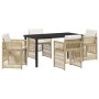Conjunto de Comedor de Jardín 5 pcs Beige en Mesas de jardín | Comprar online en Foru.es