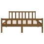 Estructura de cama madera maciza marrón miel 120x200 cm de vidaXL, Camas y somieres - Ref: Foro24-810677, Precio: 118,42 €, D...