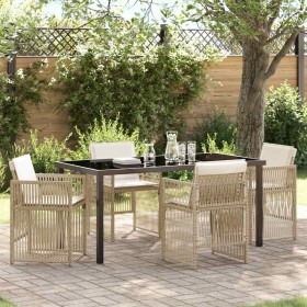 Conjunto de Comedor de Jardín 5 pcs Beige en Mesas de jardín | Comprar online en Foru.es