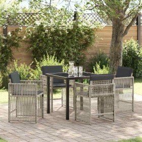 Conjunto de Comedor de Jardín 5 pcs Gris Claro en Mesas de jardín | Comprar online en Foru.es