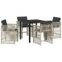 Conjunto de Comedor de Jardín 5 pcs Gris Claro en Mesas de jardín | Comprar online en Foru.es