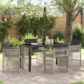 Conjunto de Comedor de Jardín 5 pcs Gris Claro en Mesas de jardín | Comprar online en Foru.es