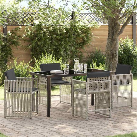 Conjunto de Comedor de Jardín 5 pcs Gris Claro en Mesas de jardín | Comprar online en Foru.es