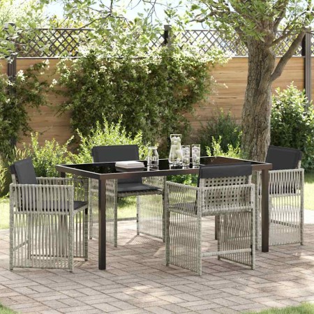 Conjunto de Comedor de Jardín 5 pcs Gris Claro en Mesas de jardín | Comprar online en Foru.es