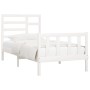 Estructura de cama madera maciza de pino blanco 90x200 cm de vidaXL, Camas y somieres - Ref: Foro24-3107599, Precio: 97,21 €,...