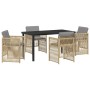Conjunto de Comedor de Jardín 5 pcs Beige en Mesas de jardín | Comprar online en Foru.es