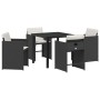 Conjunto de Comedor de Jardín 5 pcs Negro ratán sintético en Sillas de jardín | Comprar online en Foru.es