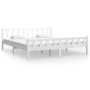 Estructura de cama de madera maciza blanca 160x200 cm de vidaXL, Camas y somieres - Ref: Foro24-810690, Precio: 153,10 €, Des...