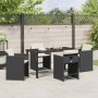 Conjunto de Comedor de Jardín 5 pcs Negro ratán sintético en Sillas de jardín | Comprar online en Foru.es