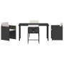 Conjunto de Comedor de Jardín 5 pcs Negro ratán sintético en Sillas de jardín | Comprar online en Foru.es