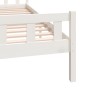 Estructura de cama de madera maciza blanca 160x200 cm de vidaXL, Camas y somieres - Ref: Foro24-810690, Precio: 153,10 €, Des...