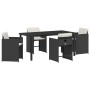 Conjunto de Comedor de Jardín 5 pcs Negro ratán sintético en Sillas de jardín | Comprar online en Foru.es