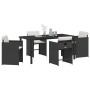 Conjunto de Comedor de Jardín 5 pcs Negro ratán sintético en Sillas de jardín | Comprar online en Foru.es