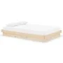 Estructura de cama doble pequeña madera maciza 120x190 cm de vidaXL, Camas y somieres - Ref: Foro24-819942, Precio: 145,87 €,...