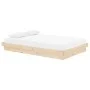 Estructura de cama doble pequeña madera maciza 120x190 cm de vidaXL, Camas y somieres - Ref: Foro24-819942, Precio: 145,87 €,...