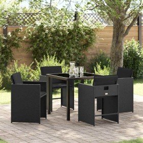Conjunto de Comedor de Jardín 5 pcs Negro ratán sintético en Sillas de jardín | Comprar online en Foru.es