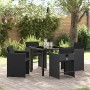 Conjunto de Comedor de Jardín 5 pcs Negro ratán sintético en Sillas de jardín | Comprar online en Foru.es
