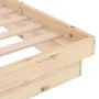 Estructura de cama doble pequeña madera maciza 120x190 cm de vidaXL, Camas y somieres - Ref: Foro24-819942, Precio: 145,87 €,...