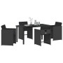 Conjunto de Comedor de Jardín 5 pcs Negro ratán sintético en Sillas de jardín | Comprar online en Foru.es