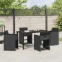 Conjunto de Comedor de Jardín 5 pcs Negro ratán sintético en Sillas de jardín | Comprar online en Foru.es
