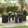 Conjunto de Comedor de Jardín 5 pcs Negro ratán sintético en Sillas de jardín | Comprar online en Foru.es