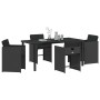 Conjunto de Comedor de Jardín 5 pcs Negro ratán sintético en Sillas de jardín | Comprar online en Foru.es