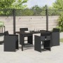 Conjunto de Comedor de Jardín 5 pcs Negro ratán sintético en Sillas de jardín | Comprar online en Foru.es