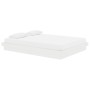 Estructura de cama de madera maciza blanca 135x190 cm de vidaXL, Camas y somieres - Ref: Foro24-819948, Precio: 166,83 €, Des...