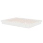 Estructura de cama de madera maciza blanca 135x190 cm de vidaXL, Camas y somieres - Ref: Foro24-819948, Precio: 166,83 €, Des...