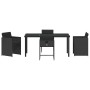 Conjunto de Comedor de Jardín 5 pcs Negro ratán sintético en Sillas de jardín | Comprar online en Foru.es