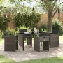 Conjunto de Comedor de Jardín 5 pcs Gris ratán sintético en Sillas de jardín | Comprar online en Foru.es