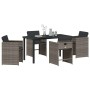 Conjunto de Comedor de Jardín 5 pcs Gris ratán sintético en Sillas de jardín | Comprar online en Foru.es