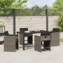 Conjunto de Comedor de Jardín 5 pcs Gris ratán sintético en Sillas de jardín | Comprar online en Foru.es