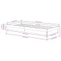 Estructura de cama madera maciza individual negra 75x190 cm de vidaXL, Camas y somieres - Ref: Foro24-819936, Precio: 117,62 ...