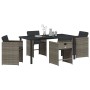 Conjunto de Comedor de Jardín 5 pcs Gris ratán sintético en Sillas de jardín | Comprar online en Foru.es