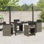 Conjunto de Comedor de Jardín 5 pcs Gris ratán sintético en Sillas de jardín | Comprar online en Foru.es