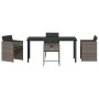 Conjunto de Comedor de Jardín 5 pcs Gris ratán sintético en Sillas de jardín | Comprar online en Foru.es