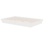 Estructura de cama doble pequeña madera maciza blanca 120x190cm de vidaXL, Camas y somieres - Ref: Foro24-819943, Precio: 161...