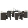 Conjunto de Comedor de Jardín 5 pcs Marrón ratán sintético en Sillas de jardín | Comprar online en Foru.es