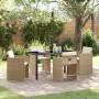 Conjunto de Comedor de Jardín 5 pcs Beige ratán sintético en Sillas de jardín | Comprar online en Foru.es