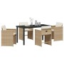 Conjunto de Comedor de Jardín 5 pcs Beige ratán sintético en Sillas de jardín | Comprar online en Foru.es