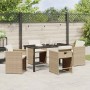 Conjunto de Comedor de Jardín 5 pcs Beige ratán sintético en Sillas de jardín | Comprar online en Foru.es