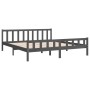 Estructura de cama de matrimonio madera maciza gris 180x200 cm de vidaXL, Camas y somieres - Ref: Foro24-810696, Precio: 157,...