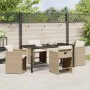 Conjunto de Comedor de Jardín 5 pcs Beige ratán sintético en Sillas de jardín | Comprar online en Foru.es