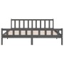 Estructura de cama de matrimonio madera maciza gris 180x200 cm de vidaXL, Camas y somieres - Ref: Foro24-810696, Precio: 157,...