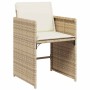 Conjunto de Comedor de Jardín 5 pcs Beige ratán sintético en Sillas de jardín | Comprar online en Foru.es