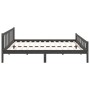 Estructura de cama de matrimonio madera maciza gris 180x200 cm de vidaXL, Camas y somieres - Ref: Foro24-810696, Precio: 157,...