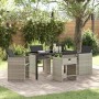 Conjunto de Comedor de Jardín 5 pcs Gris Claro ratán sintético en Sillas de jardín | Comprar online en Foru.es