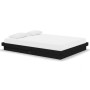 Estructura de cama doble madera maciza negra 135x190 cm de vidaXL, Camas y somieres - Ref: Foro24-819951, Precio: 168,70 €, D...
