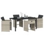 Conjunto de Comedor de Jardín 5 pcs Gris Claro ratán sintético en Sillas de jardín | Comprar online en Foru.es